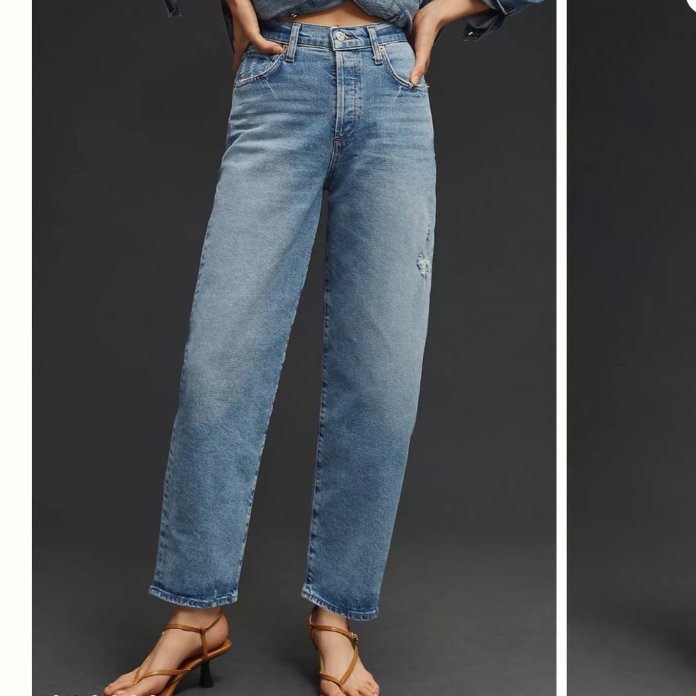 Citizens of Humanity Dylan High-Rise Crop Relaxed Straight Leg Jeans Women Sz 29